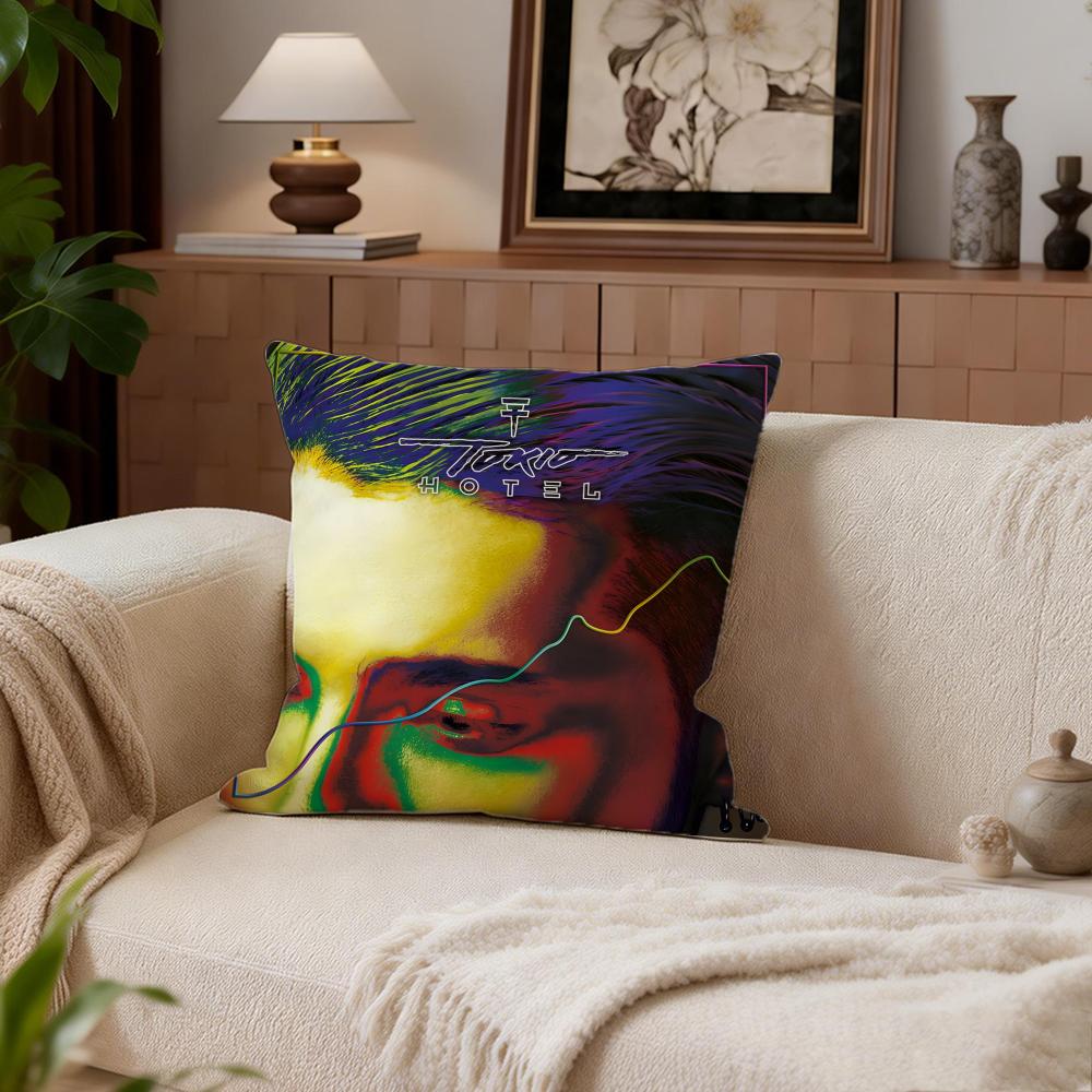 

Music Tokio Hotel Cushion Cover Cushion Cover Set 4Pcs 50x50 45x45 40x40 Pillowcase Decorative Sofa Home Decor 30X30cm