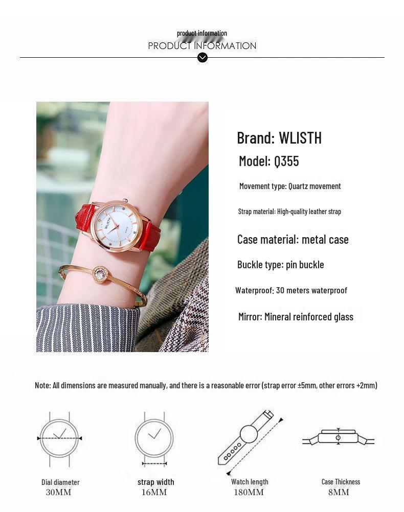 Wolisz Wasserdichte Damen-Quarz-Modeuhr - Heiß verkaufende Business-Armbanduhr