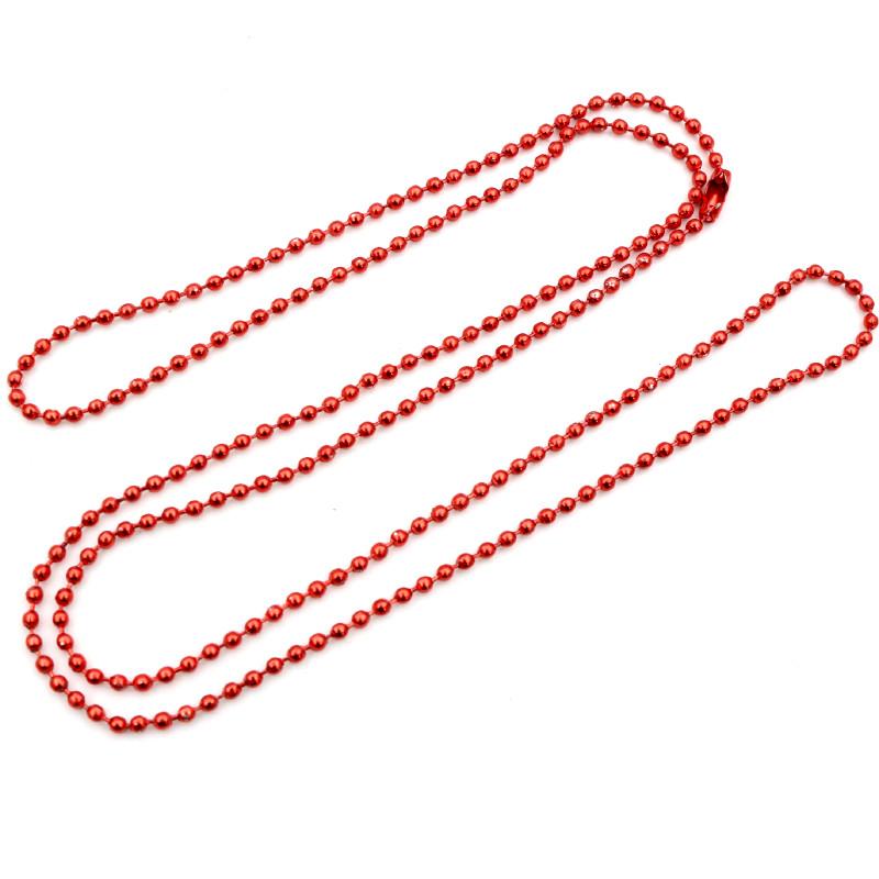 5pcs 1.5 2.0 2.4mm Length 65cm Gold Bronze Silver Colors Plated Ball Beads Chain Necklace Bead Connector For Charms Base Tray