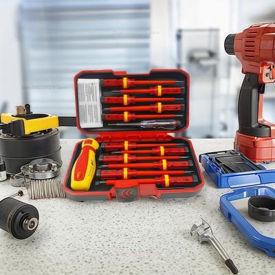 Electrician Repair Tools Kit 8 13pcs 1000V Insulated Screwdrivers Set with Magnetic Bits Multi-Tool for Electrical Work Home
