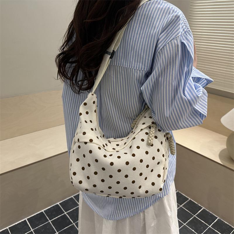 Women Fashion Casual Small Polka Dot Shoulder Crossbody Handbag