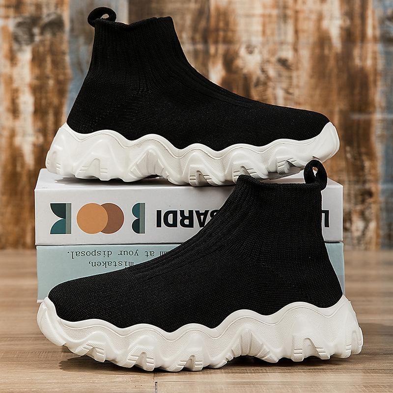 

Children S Fly-Knitted Socks Shoes One Pedal Medium And Older Children S Elastic Knitted Shoes Boys And Girls Sports 39