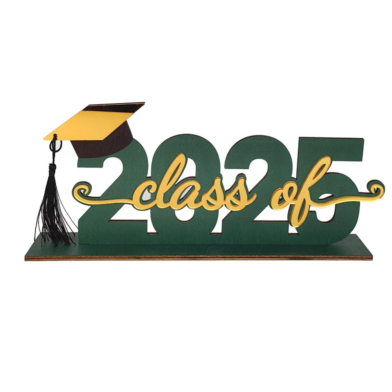 

Трехмерные деревянные праздничные украшения для выпускного сезона 2025 года Подарки на выпускной сезон One Size зелёный