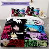 Soul Eater Pattern Bedding uilt Set uilt Cover Pillowcase Home Decoration Birthday Gift (1 * duvet cover + 2 * pillowcase without core)173