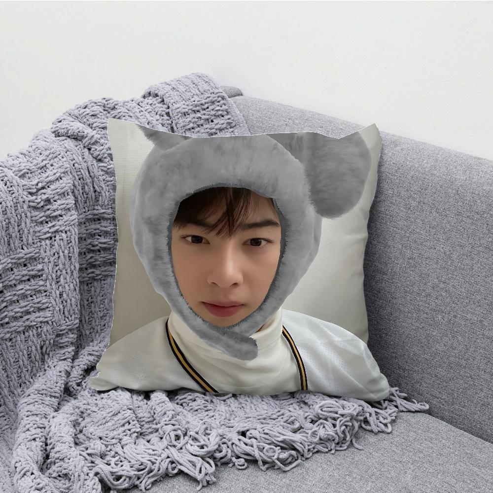 Korea Actor C-Cha Eun W-Woo Pillow Case Soft Cushion Cases for Farmhouse Sofa Decor Home Decorations and Protector Pillow Case