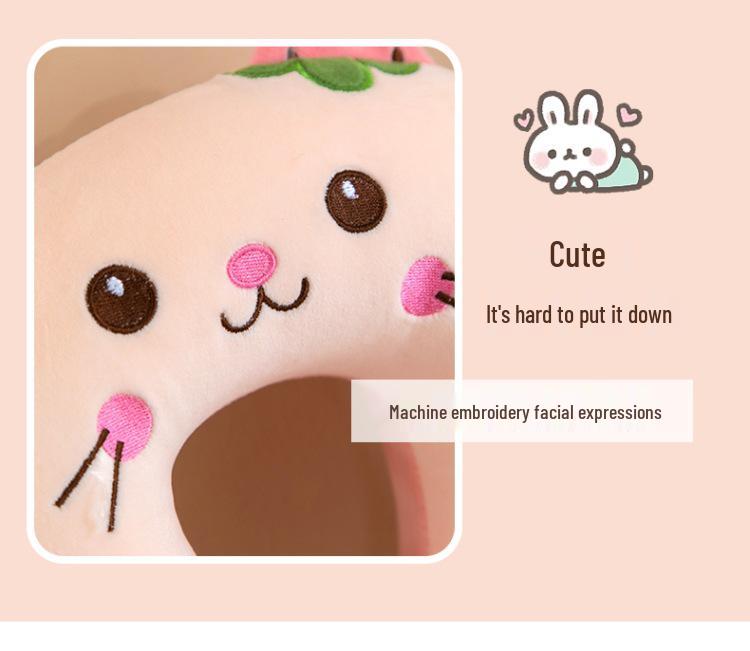 Customizable Cartoon Embroidery U-Shaped Memory Foam Neck Pillow for Travel & Home