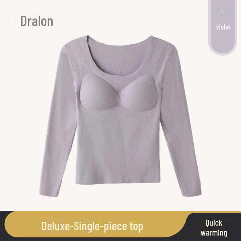 2023 Women's Seamless Autumn Thermal Set: German Velvet Warm Top & Pants