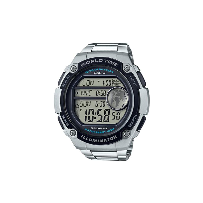 

Casio YOUTH Series-Disc Digital Display STANDARD Ten Years Power Leisure Sports Digital Display Waterproof Quartz Movement Stainless AE-3000WD-1A чорний