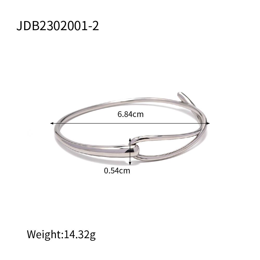 European and American INS style Internet celebrity design simple 18K gold stainless steel bracelet bracelet electroplated hand jewelry