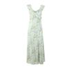 Sweet small flying sleeves floral dress gentle wind dress women's summer niche temperament slim ruffle edge a word long dress