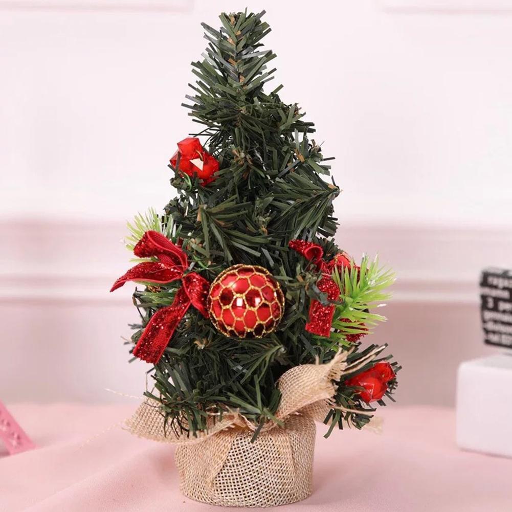 Mini Tree Christmas Tree For Home Festival Supplies Miniature Navidad New Year Santa Claus Tabletop Decoration