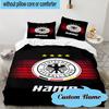 3PCS Custom Name German Football Crest Emblem Bedding Set, Including 1pc Duvet Cover And 2pcs Pillowcases, Suitable for Dorms and Bedrooms Gift