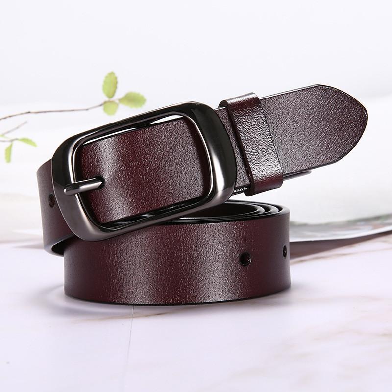Genuine Leather Womens Belt With Alloy Buckle For Casual Fashion And Office Wear
