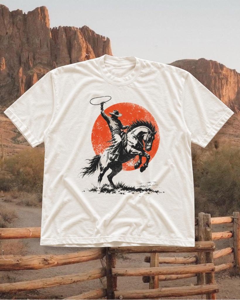 Cowboy Western Comfort Colors® 90s Vintage Style Tshirt, Retro Y2k Riding Horse Shirt, Cowboys Lovers Tee, Rodeo Howdy Shirt