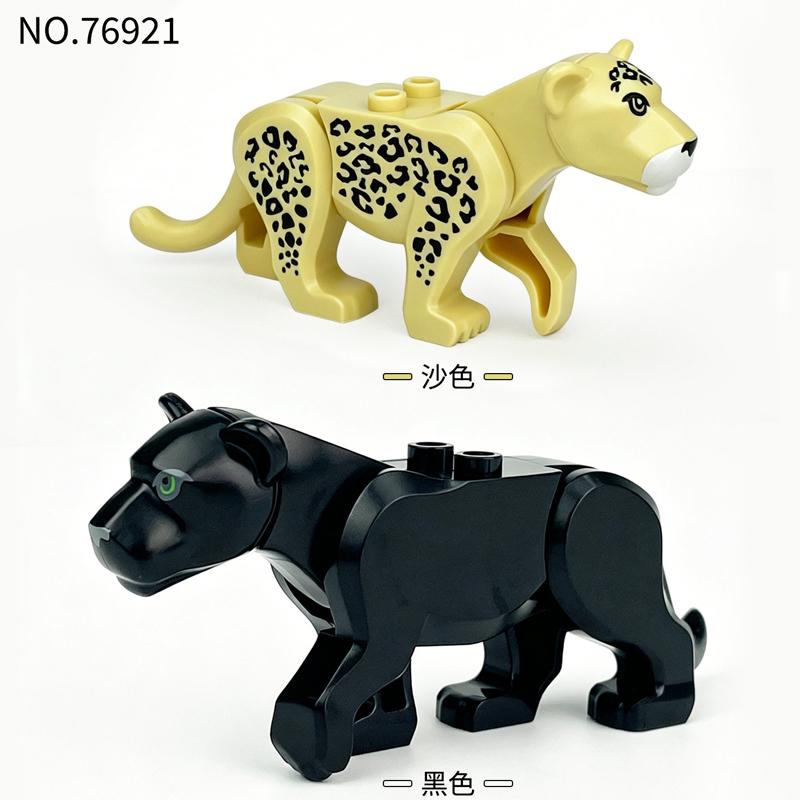 MOC Wild Animals Building Blocks Set Monkey Cow Bear Orangutan Leopard Snake Camel Mini DIY Model Compatible Bricks Kids Toy T19