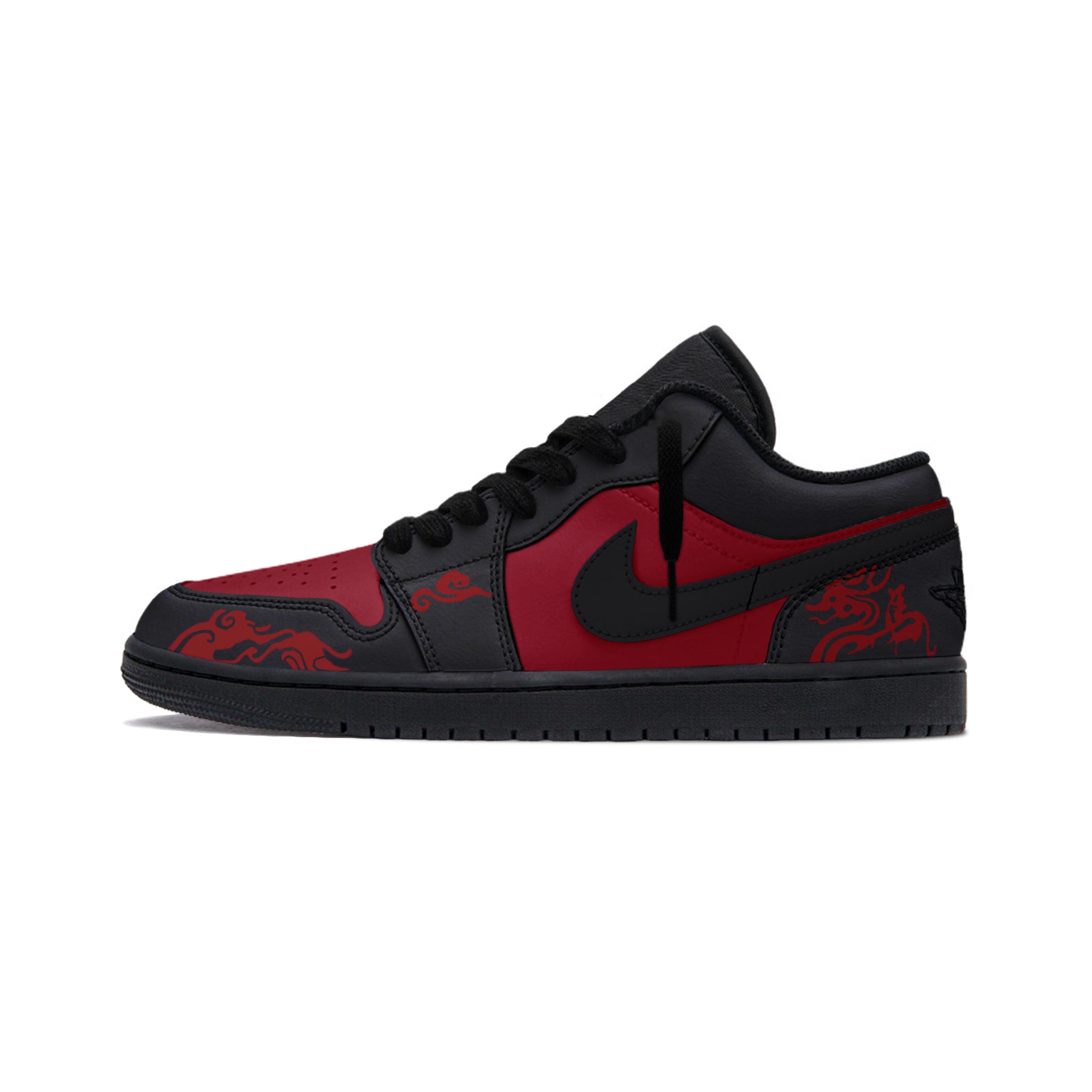 

Jordan Air Jordan 1 Vintage Basketball Shoes Men s Low top Black/Red 553558-093(Team766-) 45