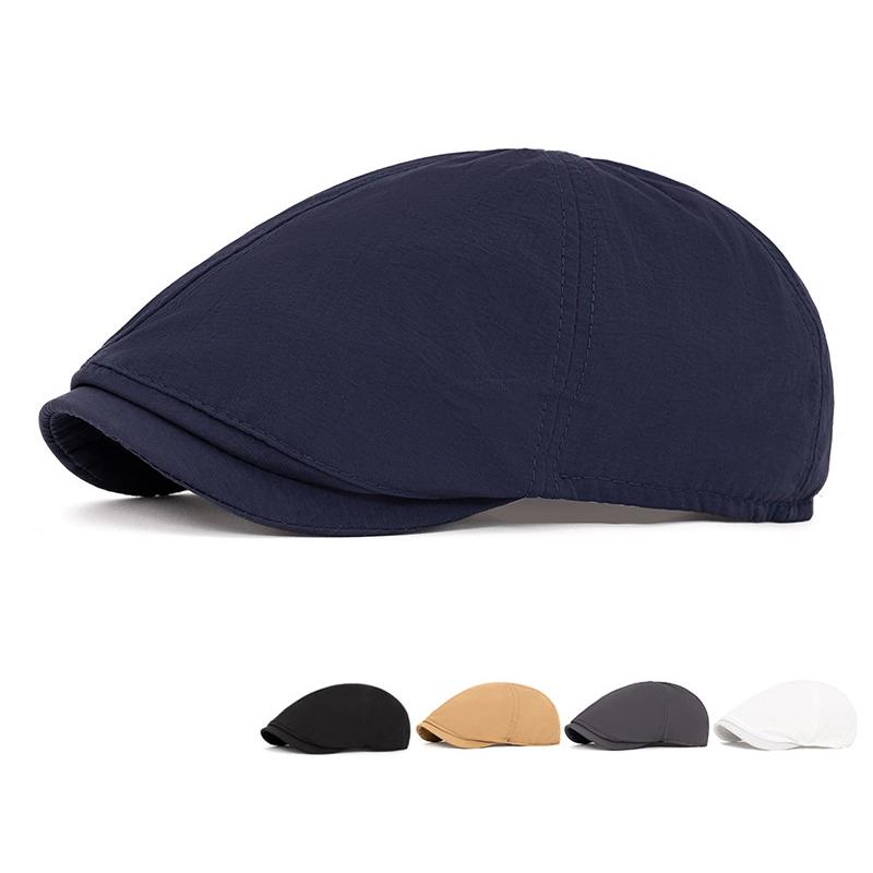 Summer Quick-Drying Cap Men Newsboy Cap Women Thin Breathable Waterproof Forward Cap Beret British Newsboy Cap