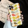 Multi Stem Orla Kiely Folio Phone Case For iPhone 6 7 8 Plus 11 12 13 14 Pro SE 2020 MAX Mini X XS XR Back Funda Cover
