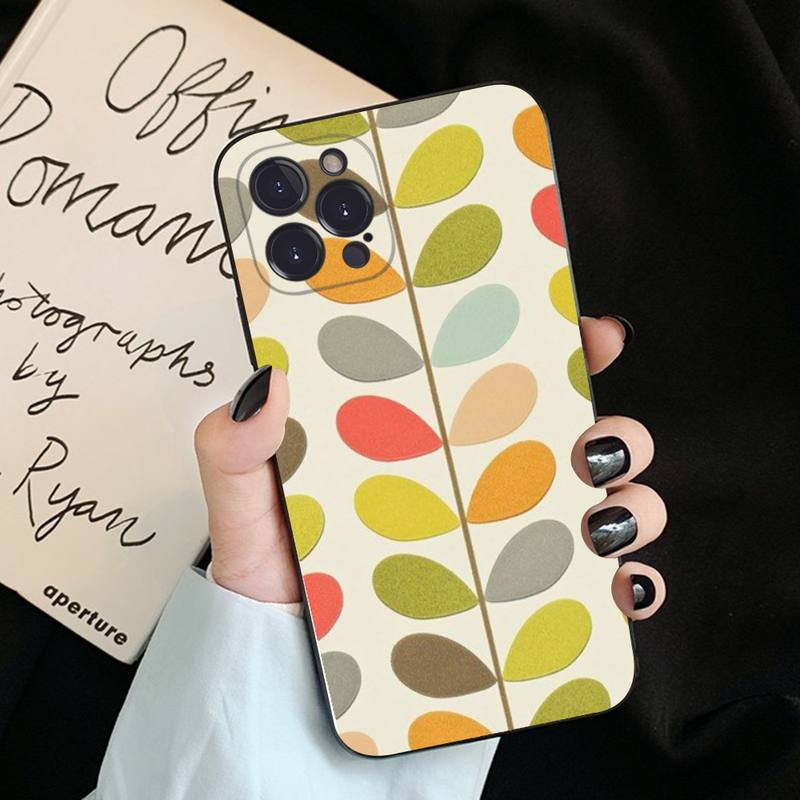 Multi Stem Orla Kiely Folio Phone Case For iPhone 6 7 8 Plus 11 12 13 14 Pro SE 2020 MAX Mini X XS XR Back Funda Cover