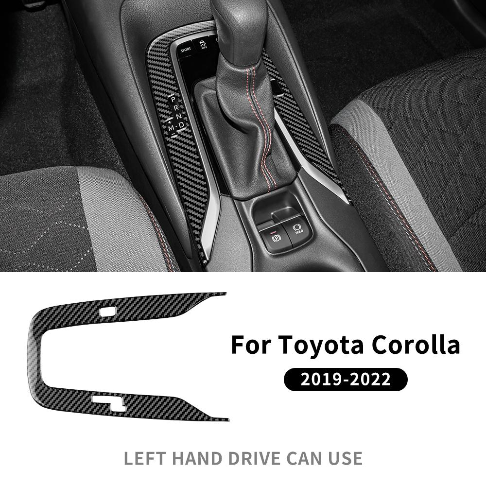 Real Soft Carbon Fiber RHD LHD Sticker For Toyota Corolla 2019 2020 2025 2025 2025 2025 Center Console Gear Shift Accessories