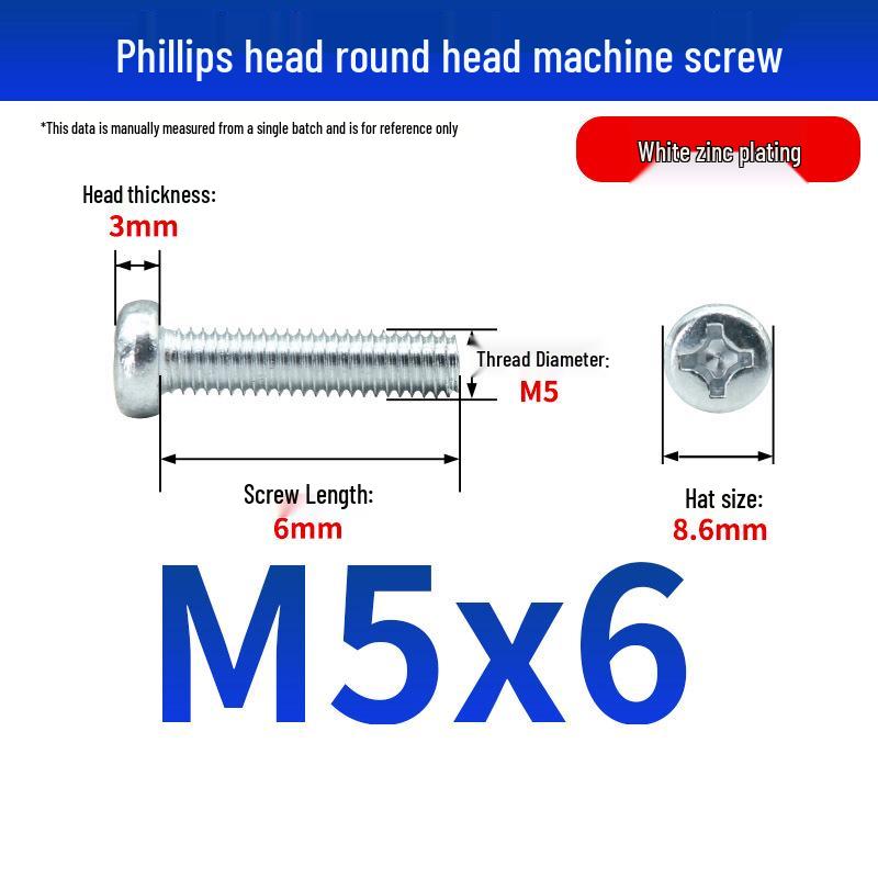 GB823 Phillips Round Head Machine Screw for Switch Socket Panel Junction Box