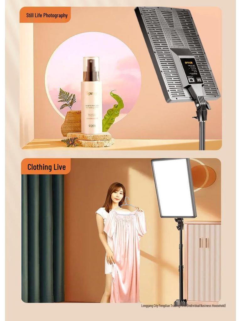 800W LED Soft Light Panel for Photography & Beauty Live Streams