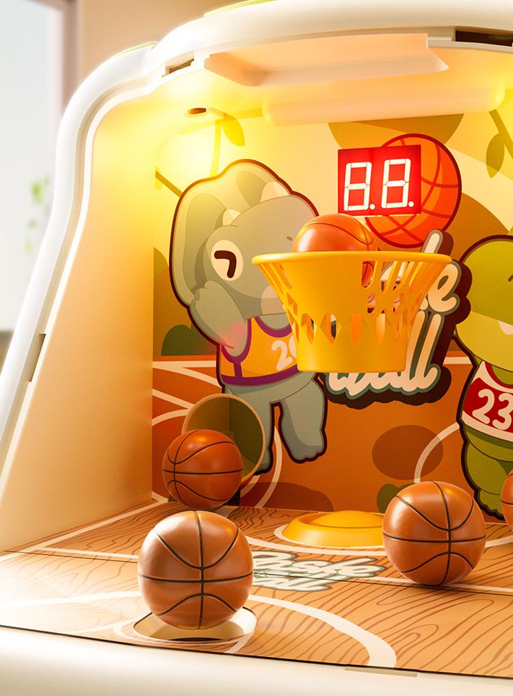 Stolní basketbalový automat na mince pro děti - Narozeninový dárek pro věk 3+, Rozvíjí myšlení