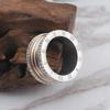 Elegant Stainless Steel Large Rings for Women Roman Alphabet Shiny Zircon Ring Chunky Anillos Mujer Party Wedding Jewelry Luxury