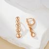 Modische Glänzende Hängeohrringe für Damen Roségold Farbe Einfacher Langer Anhänger Glied Hochwertiger Täglicher Feinschmuck