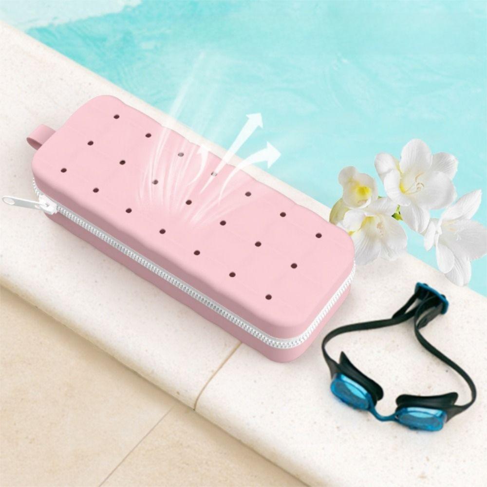 Large Capacity Swimming Glasses Box Double-sided Portable Goggles Bag  Eyewear Protection