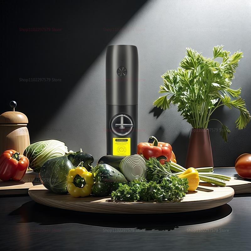 Electric Salt and Pepper Grinder Set of 2 USB Rechargeable Adjustable Coarseness One-Handed Operation Perfect for Kitchen