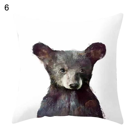 Animal Zebra Giraffe Rabbit Pillow Case Cushion Cover Sofa Bed Car Office Decor