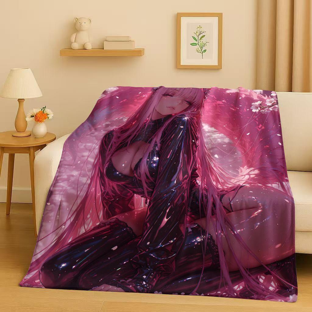 26 Style Sexy Bikini Girls Cartoon Anime Characters Flannel Blanket,Soft Plush Throw for Home Bedroom Bed Sofa Cover Trave Gift