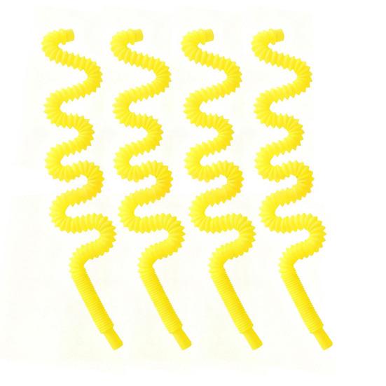 Renkli Spiral Bükülebilir Pipetler 6mm Yeniden Kullanılabilir Gıda Sınıfı Plastik Pipet Doğum Günü Partisi Ev Seyahat İçin Esnek İçme Pipetleri