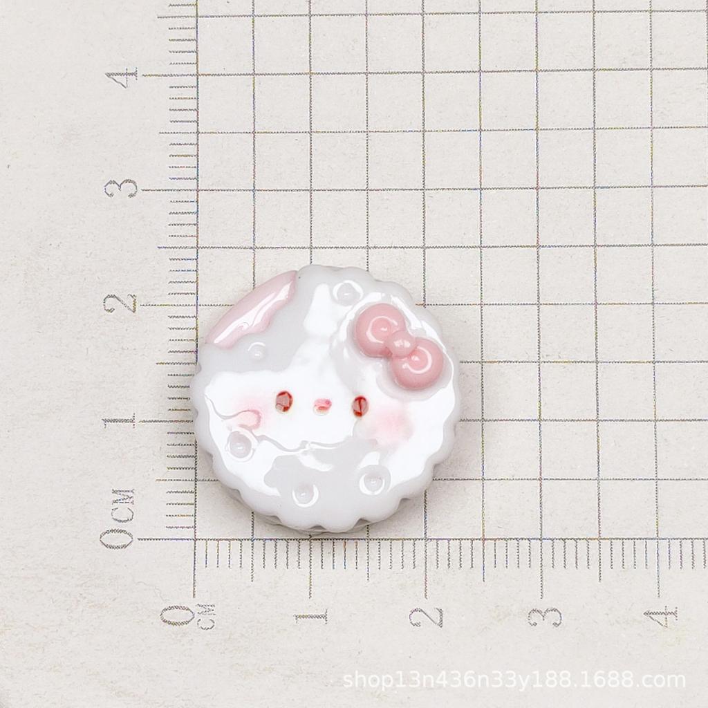 10 Pcs New Kawaii Cartoon Bright Surface Cat Clamp Heart Cookies Resin Scrapbook Diy Jewelry Party Hairpin Accessories A23