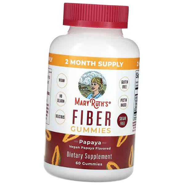 Клетчатка, Fiber Gummies, MaryRuth's  60таб Папайя (69685004)