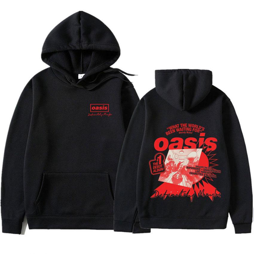 Oasis Punk Hoodie Loose Casual Pullover High Quality Y2k Clothes Pop Oversized Tracksuit Autumn Winter Sweatshirt Unisex
