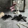 Halloween Flocking Spider Props, Realistic Prank Toys, Halloween Party Decorations, Haunted House Ornaments