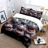 "Cartoon Hippo Trio Decor Set" Soft Comfortable Duvet Cover Bedding Set Included 1*Duvet Cover & 2*Pillowcases, gift