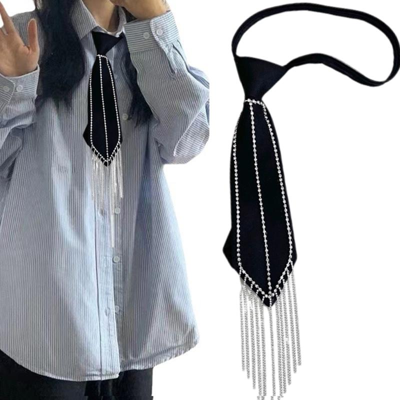 Uniform Ties For Janpanese Uniform Cosplay Accessory Neckwear seifuku Anime Necktie with Rhinestones Tassels