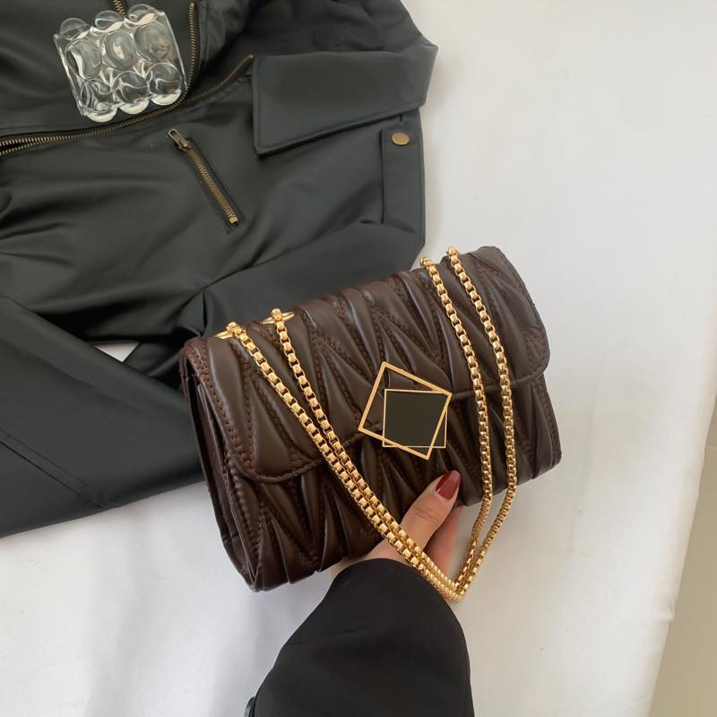 Chic Stylish Quilted Shoulder Bag Trendy Pu Square Crossbody Purse For Women 2024