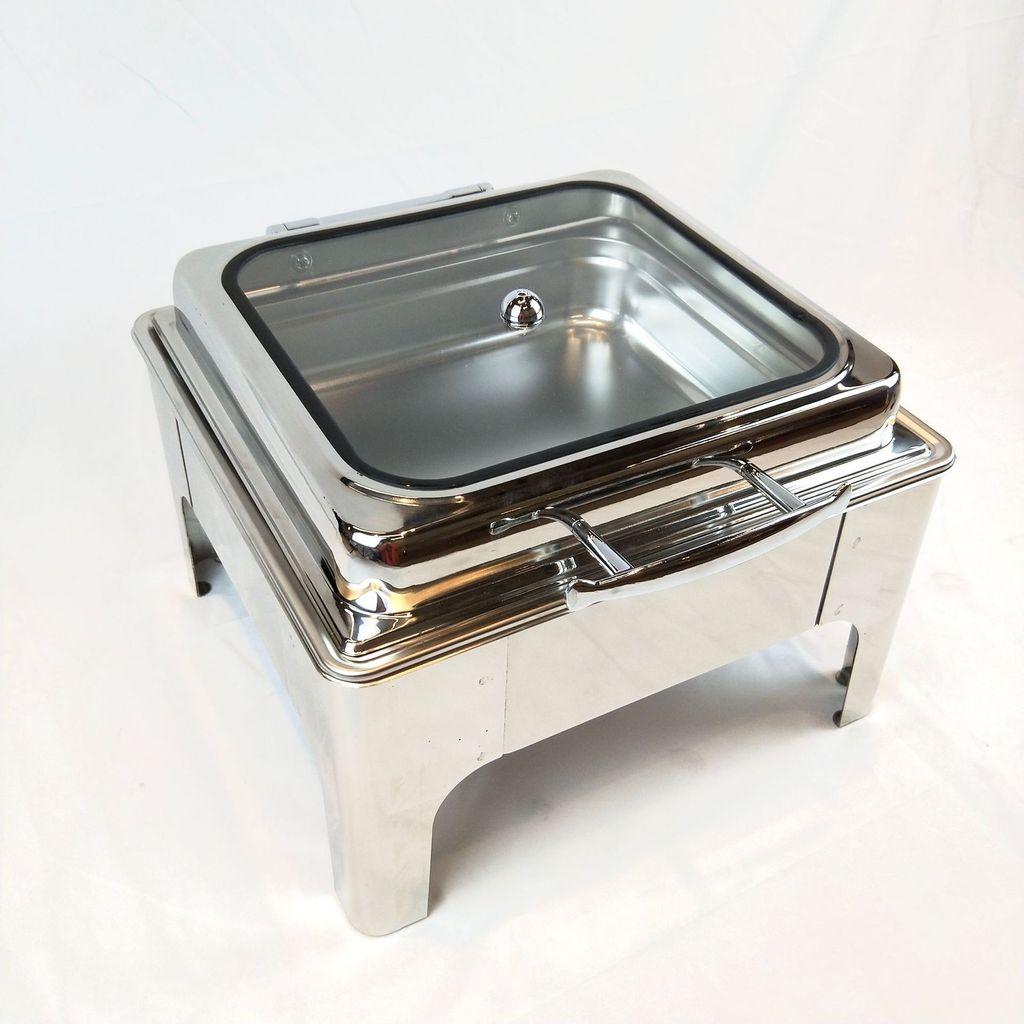 Stainless Steel Buffet Stove Electric Heating Square Hotel Dining Furnace Thicken Insulated Buffet Heating Stove