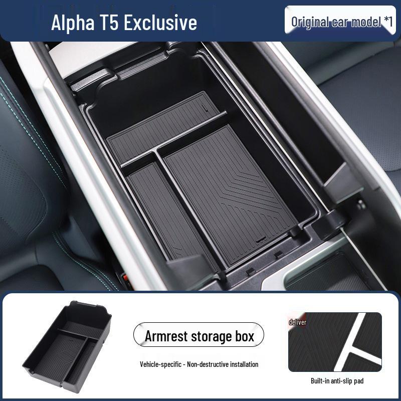 BAIC Alpha T5 Car Interior Mods: Console Organizer & Screen Storage Box – 26 Compatible Models