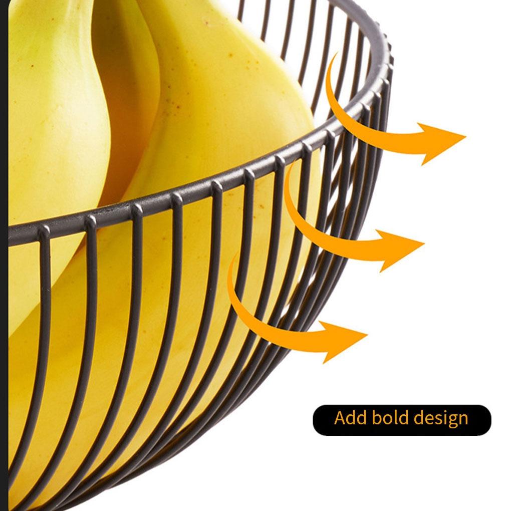 Allsidig Fruktkurv For Praktisk Oppbevaring Av Frukt Elegant Utseende Metall Fruktkurv gull