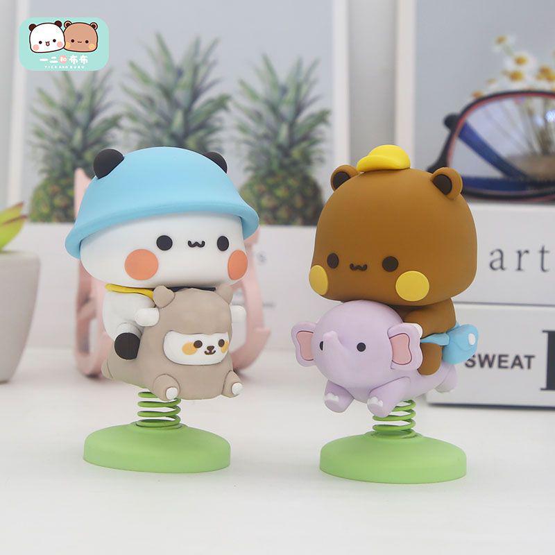 New Bubu Dudu Panda Bear Figure Toys Collectible Cute Action Kawaii Bear Toy Doll Ornament Home Deroc Birthday Christmas Gift