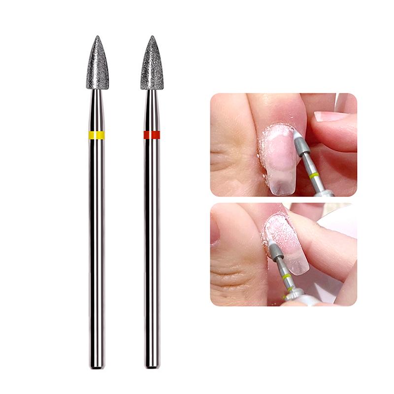Nail Drill Bits 3/32'' Bullet Head Nail Bits Electric Milling Cutter For Manicure Rotary Cuticle Clean Nail Tools