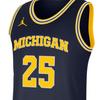 Jordan NBA Retro Breathable Fitted Basketball Jersey Wolverine Team Michigan 25 Men jersey Navy-Blue AT8782-420