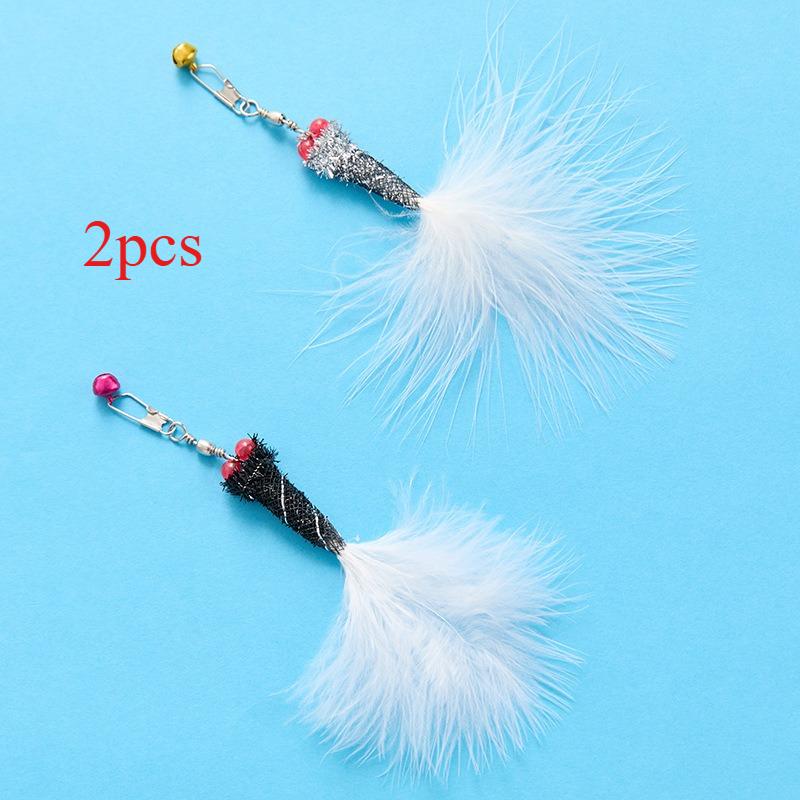 

2 шт. Имитация насекомого, кошачья дразнилка, палочка для смены насадок, кошачья игрушка, интерактивная, с перьями, игрушка для питомца