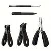 5Pcs Heavy-Duty Nail Care Kit Precision Cutting For Thick Nails Slant Tweezers Manicure Tools