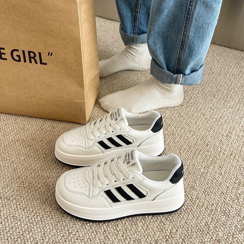Niche thick-soled heightening little white shoes women's 2025 spring popular women's shoes Internet celebrity versatile casual fashion sports shoes